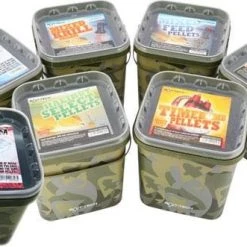 Fishing Bait Bait-Tech Pellets Camo Buckets