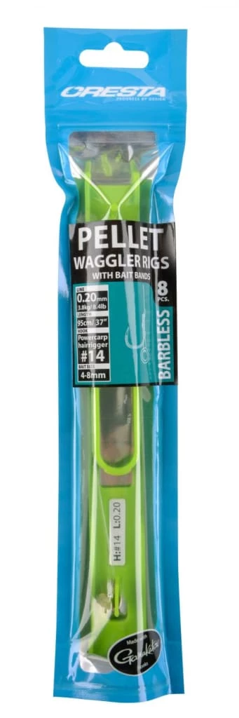 Cresta Waggler Hair Rigs With Bands