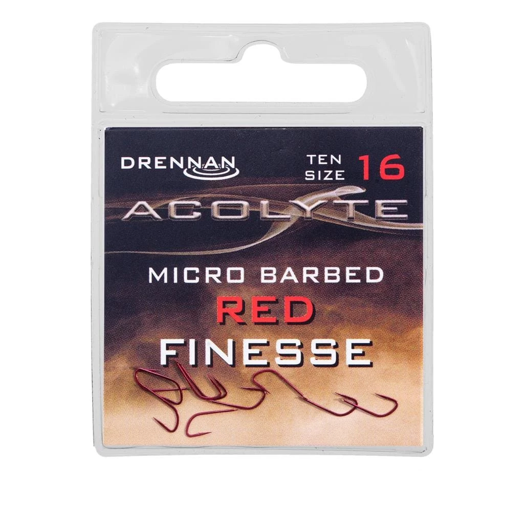 Drennan Acolyte Red Finesse Micro Barbed Hooks