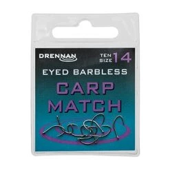 Drennan Carp Match Eyed Barbless Hooks
