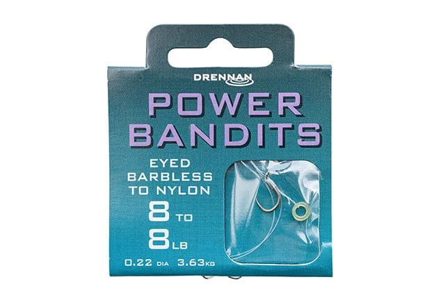 Drennan Power Bandits Barbless Hooks To Nylon