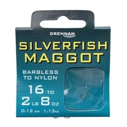 Drennan Silverfish Maggot Barbless Hooks To Nylon