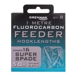 Drennan Super Spade Fluorocarbon Feeder Micro Barbed Rig 1m Carp & Barbel