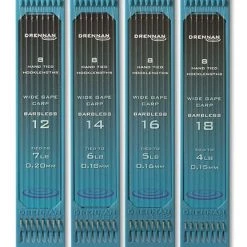 Drennan Wide Gape Carp Plate 6" Barbless Hooks To Nylon