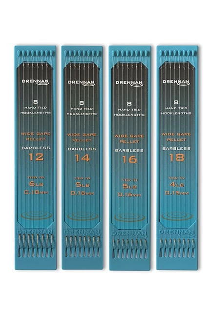 Drennan Wide Gape Pellet Plate 6" Barbless Hooks To Nylon Match & Coarse