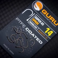 Guru Super XS Spade Barbless PTFE Coated Hooks