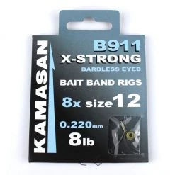 Nufish Match & Coarse Kamasan B911 X-Strong Barbless Eyed Bait Band Rigs