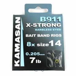 Nufish Match & Coarse Kamasan B911 X-Strong Barbless Eyed Bait Band Rigs