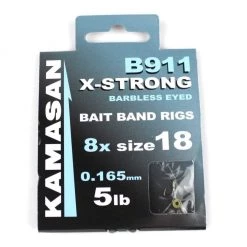 Nufish Match & Coarse Kamasan B911 X-Strong Barbless Eyed Bait Band Rigs