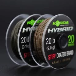 Carp & Barbel Korda Hybrid Stiff Coated Braid 20lb Weed Green 20m