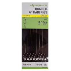 Korum Big Fish Braided Hair Rigs 6" Match & Coarse