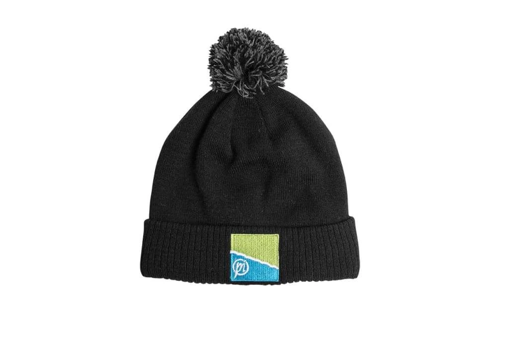 Preston Black/Grey Bobble Hat Match & Coarse