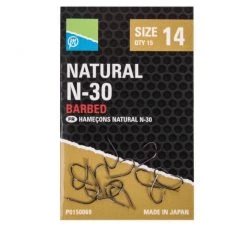 Match & Coarse Preston Natural N-30 Hooks Barbed