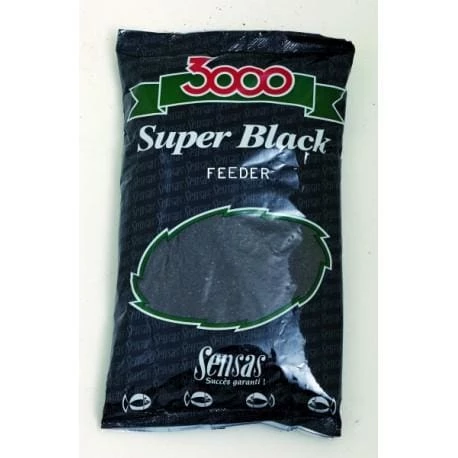 Sensas 3000 Super Black Feeder 1kg Fishing Bait