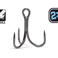 VMC - 7554B 2X-Strong Inline Treble Hooks (Barbless)